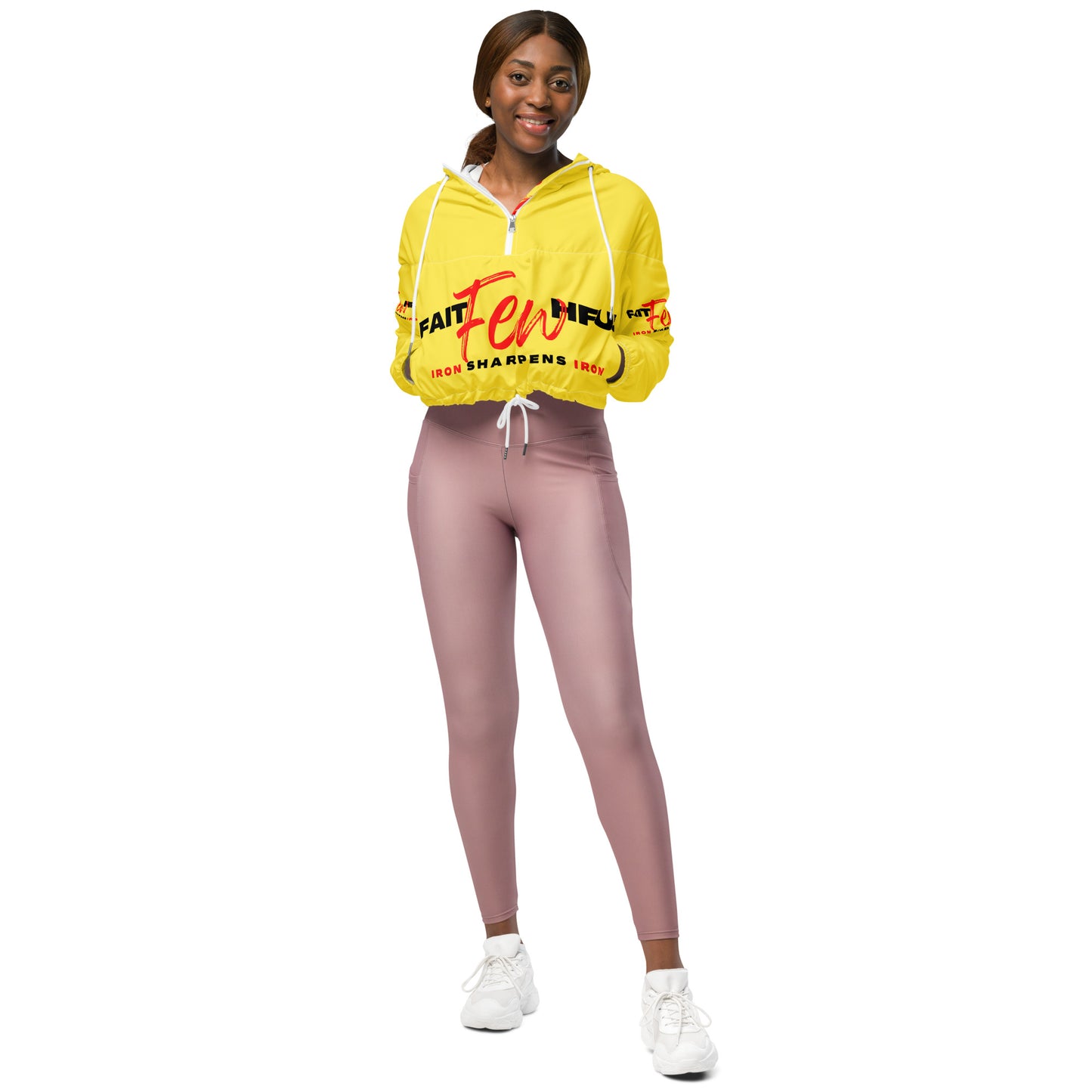 Women’s Cropped Windbreaker-theFAITHFULfew (YELLOW)