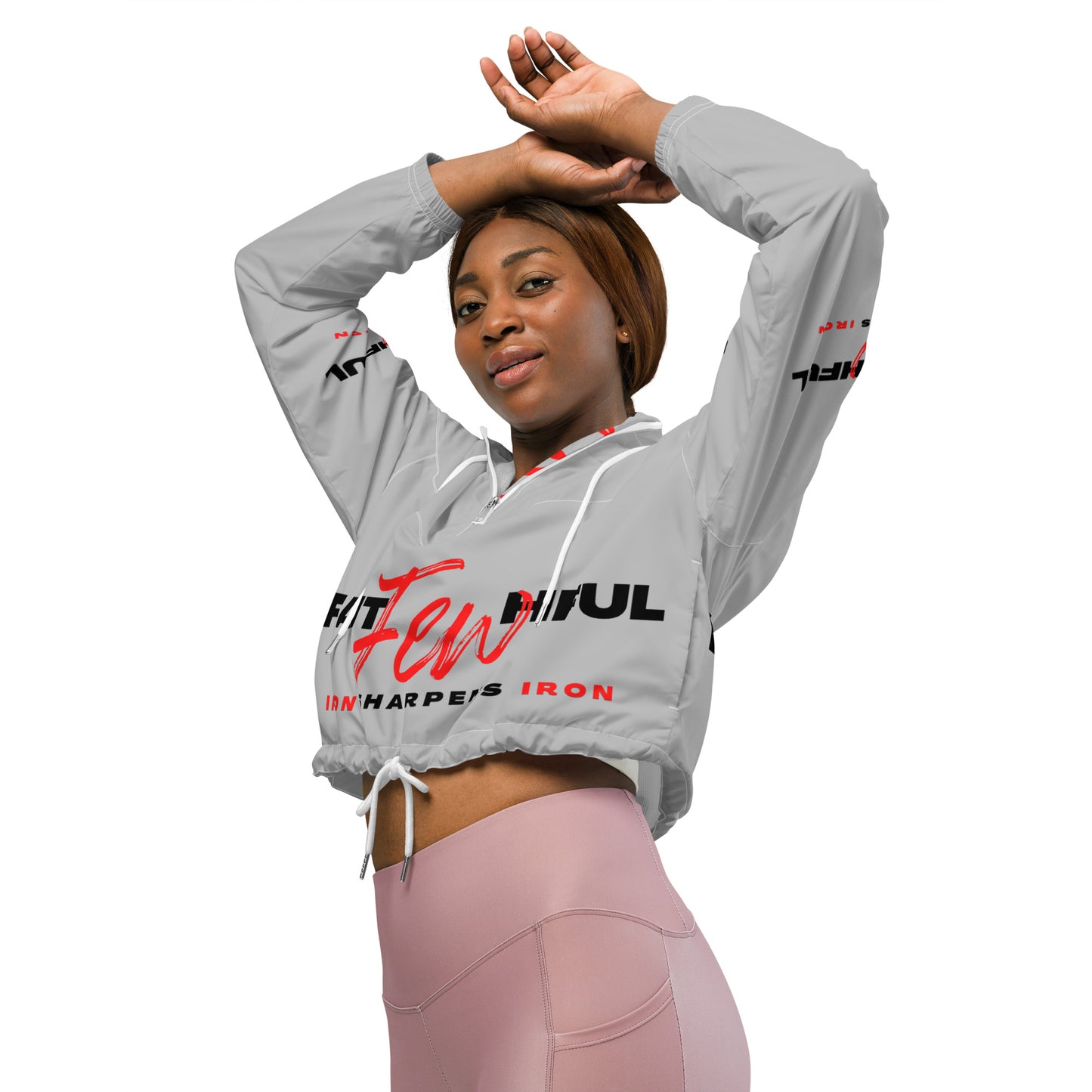 Women’s Cropped Windbreaker-theFAITHFULfew (GREY)