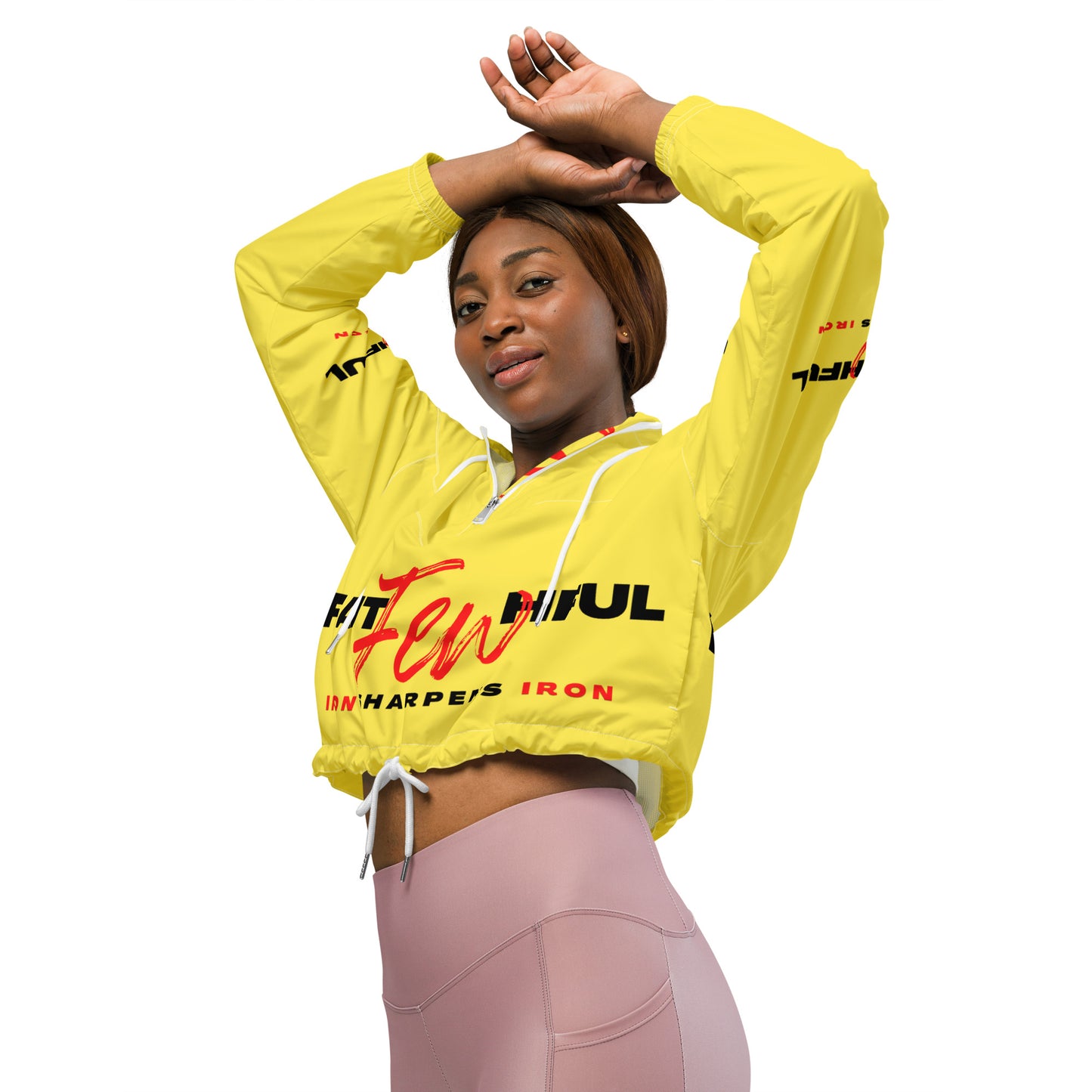 Women’s Cropped Windbreaker-theFAITHFULfew (YELLOW)