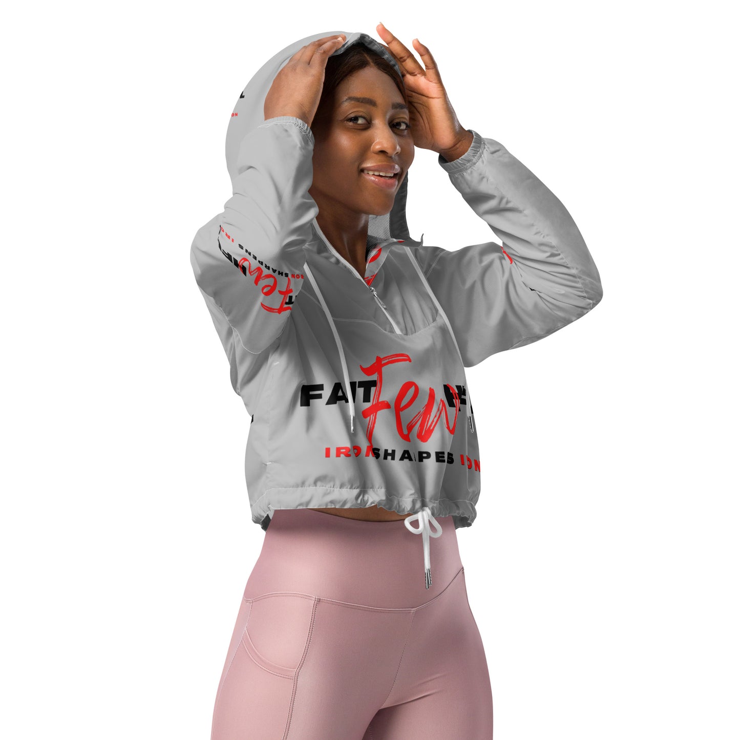 Women’s Cropped Windbreaker-theFAITHFULfew (GREY)