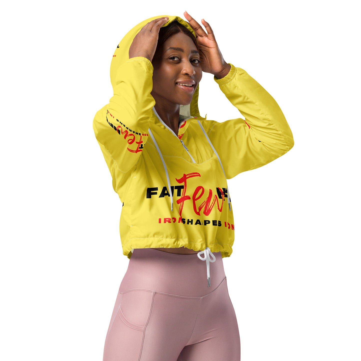 Women’s Cropped Windbreaker-theFAITHFULfew (YELLOW)