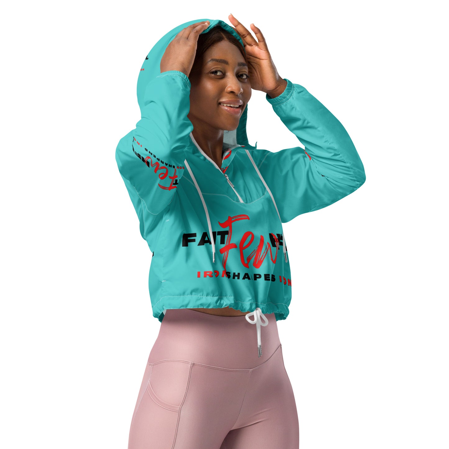 Women’s Cropped Windbreaker-theFAITHFULfew (BLUE)