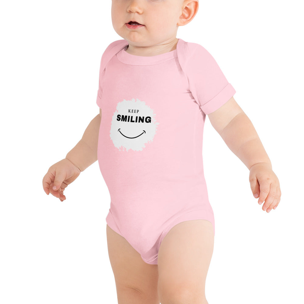 Baby short sleeve one piece-KEEP SMILING