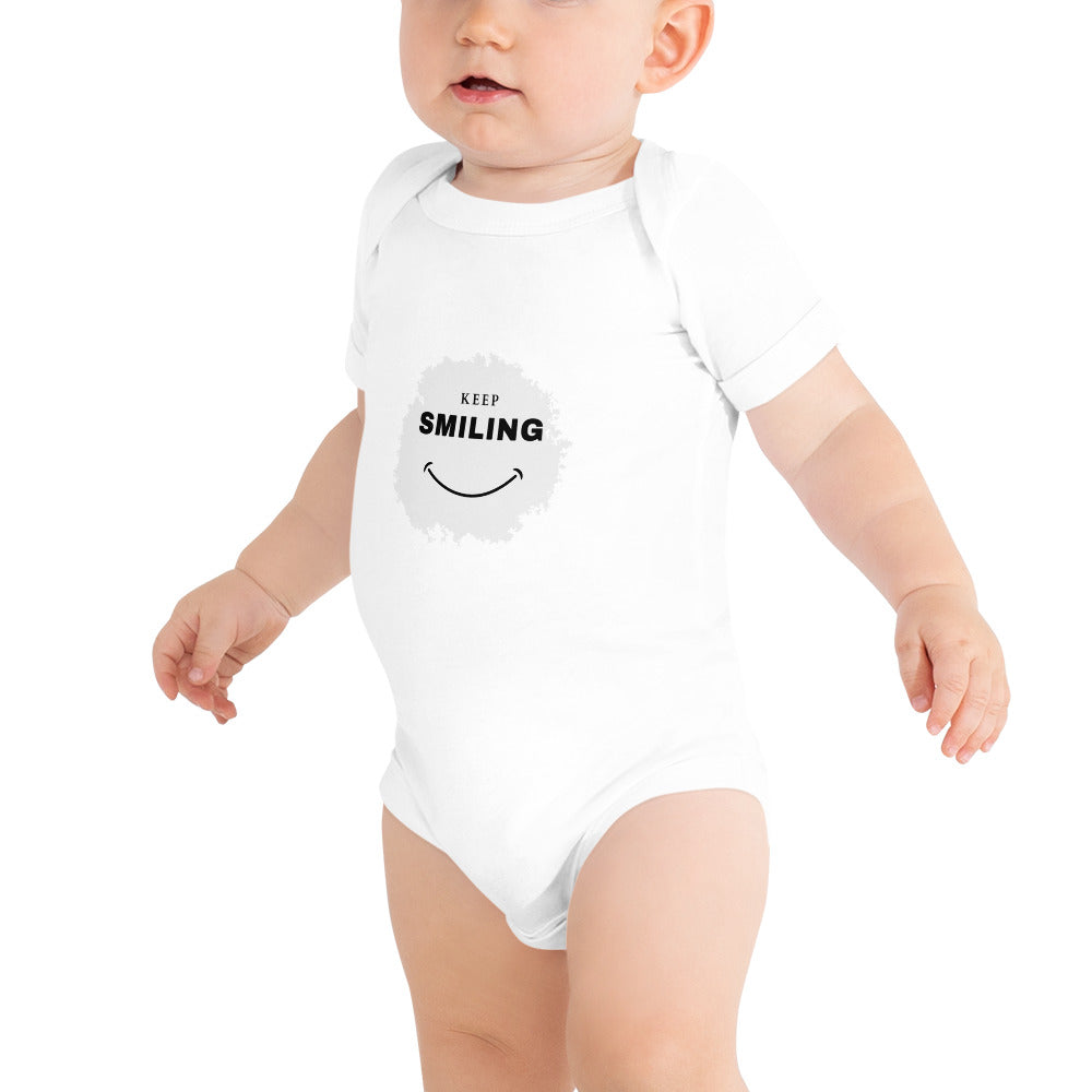 Baby short sleeve one piece-KEEP SMILING