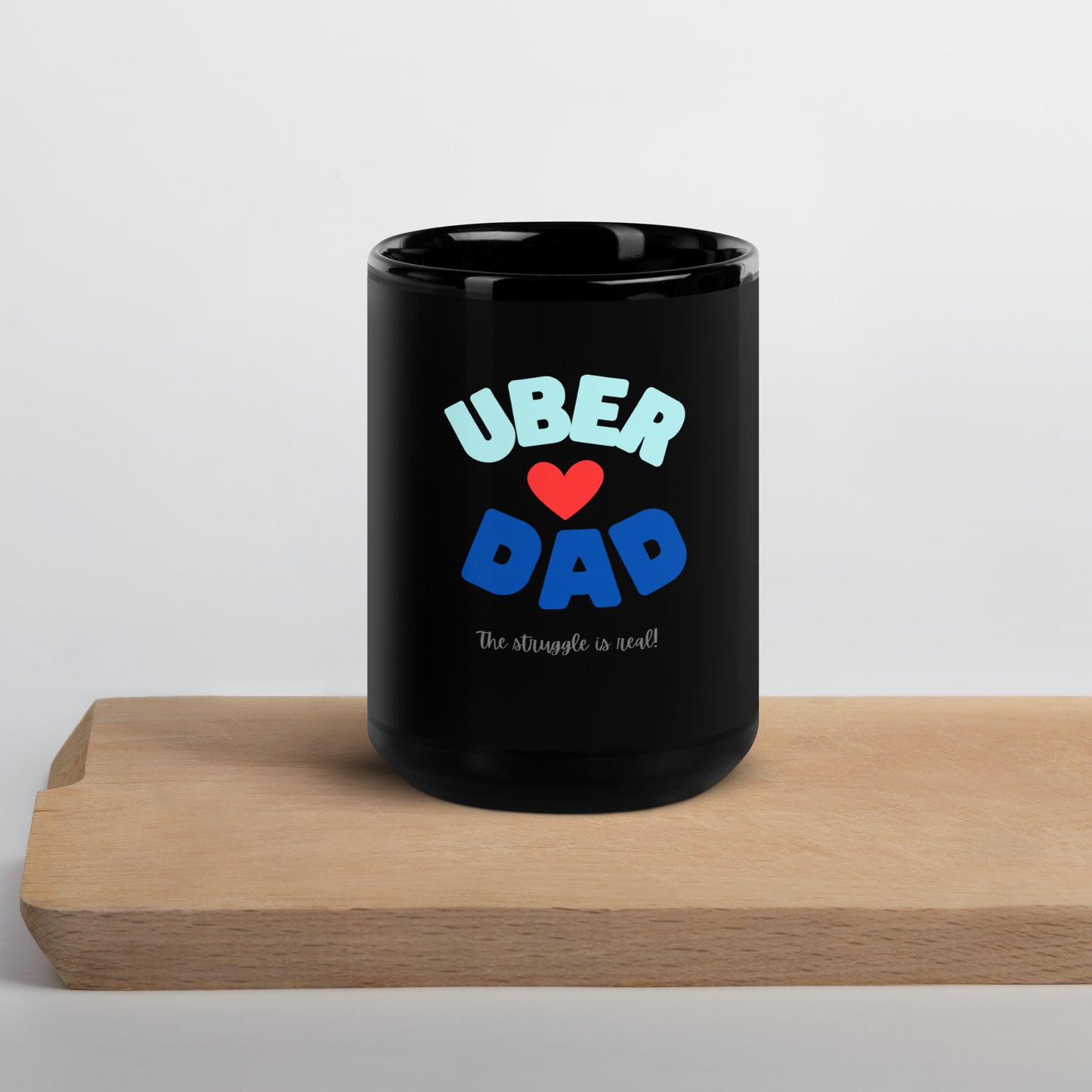 Black Glossy Mug-UBER DAD