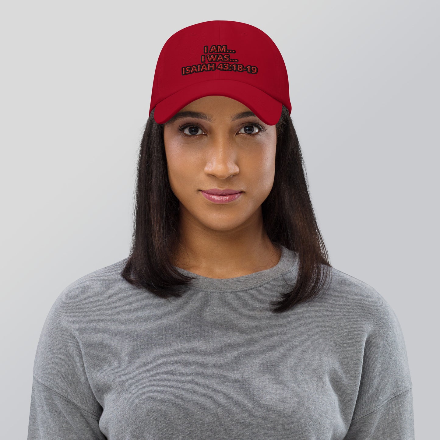 Dad hat (Unisex)-I AM...and I WAS...With Scriptures