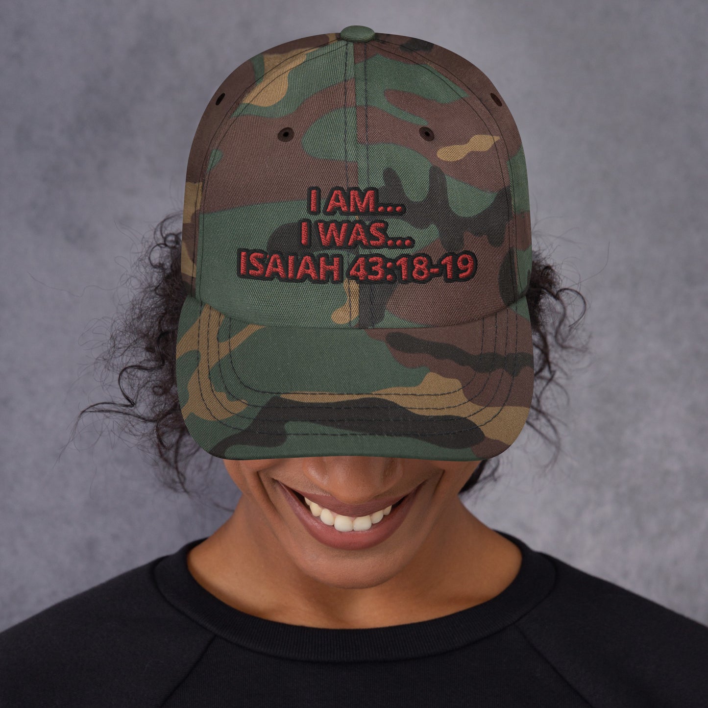 Dad hat (Unisex)-I AM...and I WAS...With Scriptures