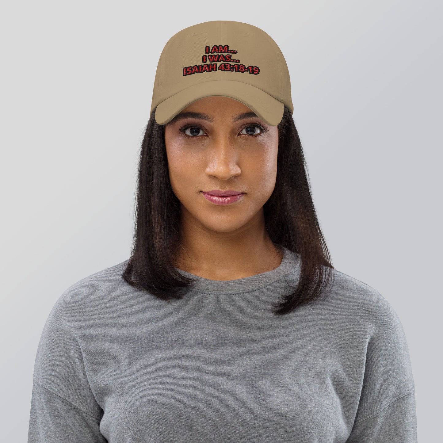 Dad hat (Unisex)-I AM...and I WAS...With Scriptures