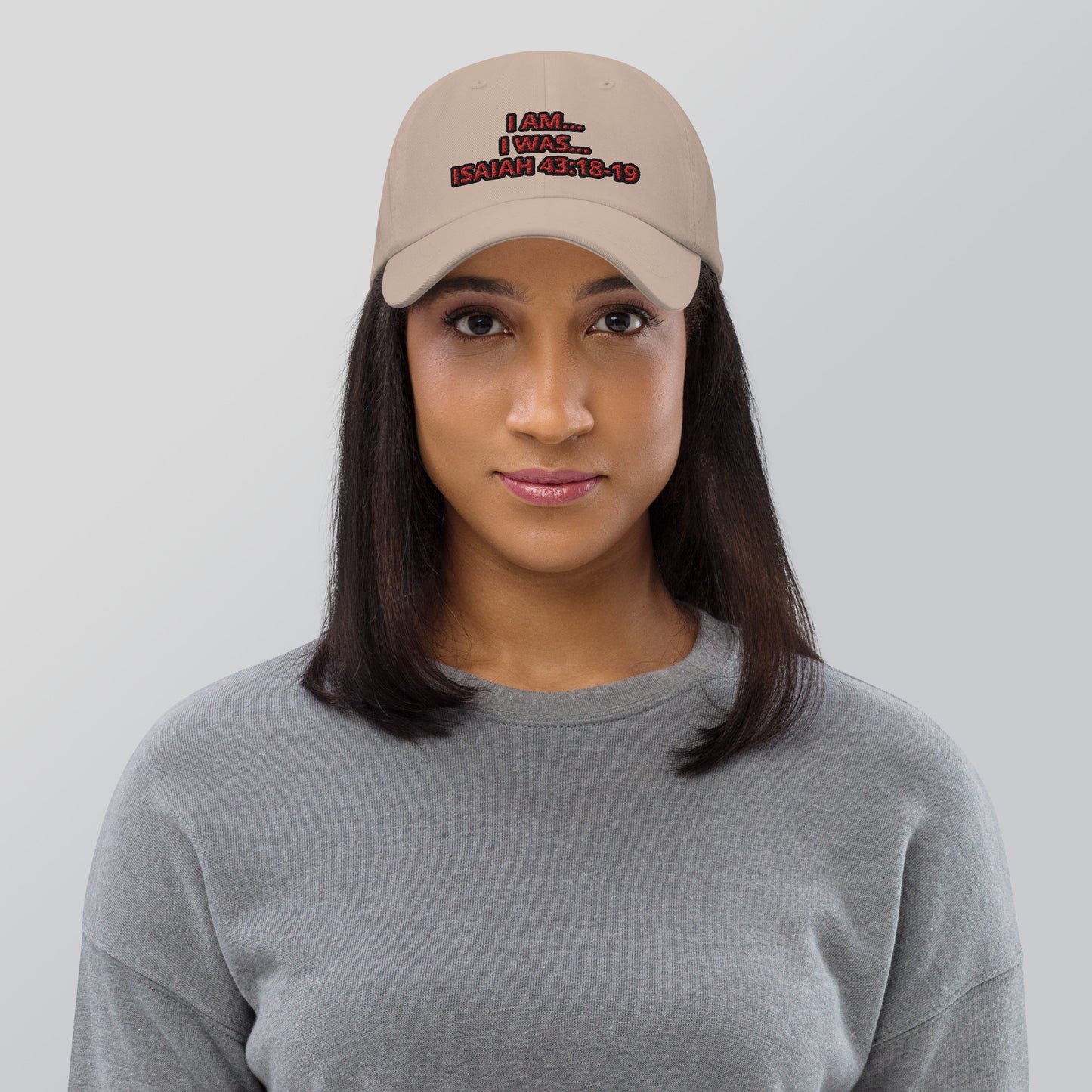 Dad hat (Unisex)-I AM...and I WAS...With Scriptures