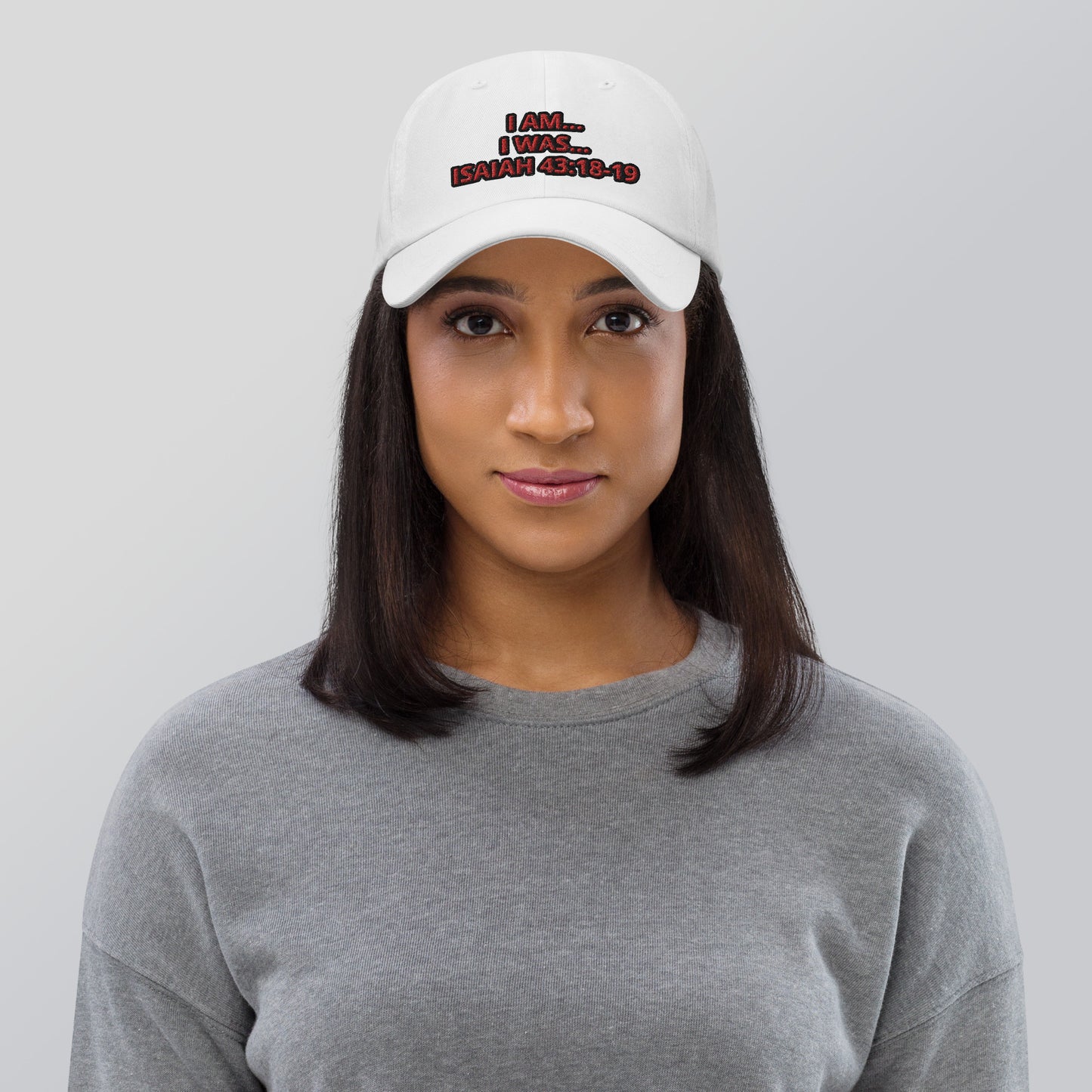 Dad hat (Unisex)-I AM...and I WAS...With Scriptures