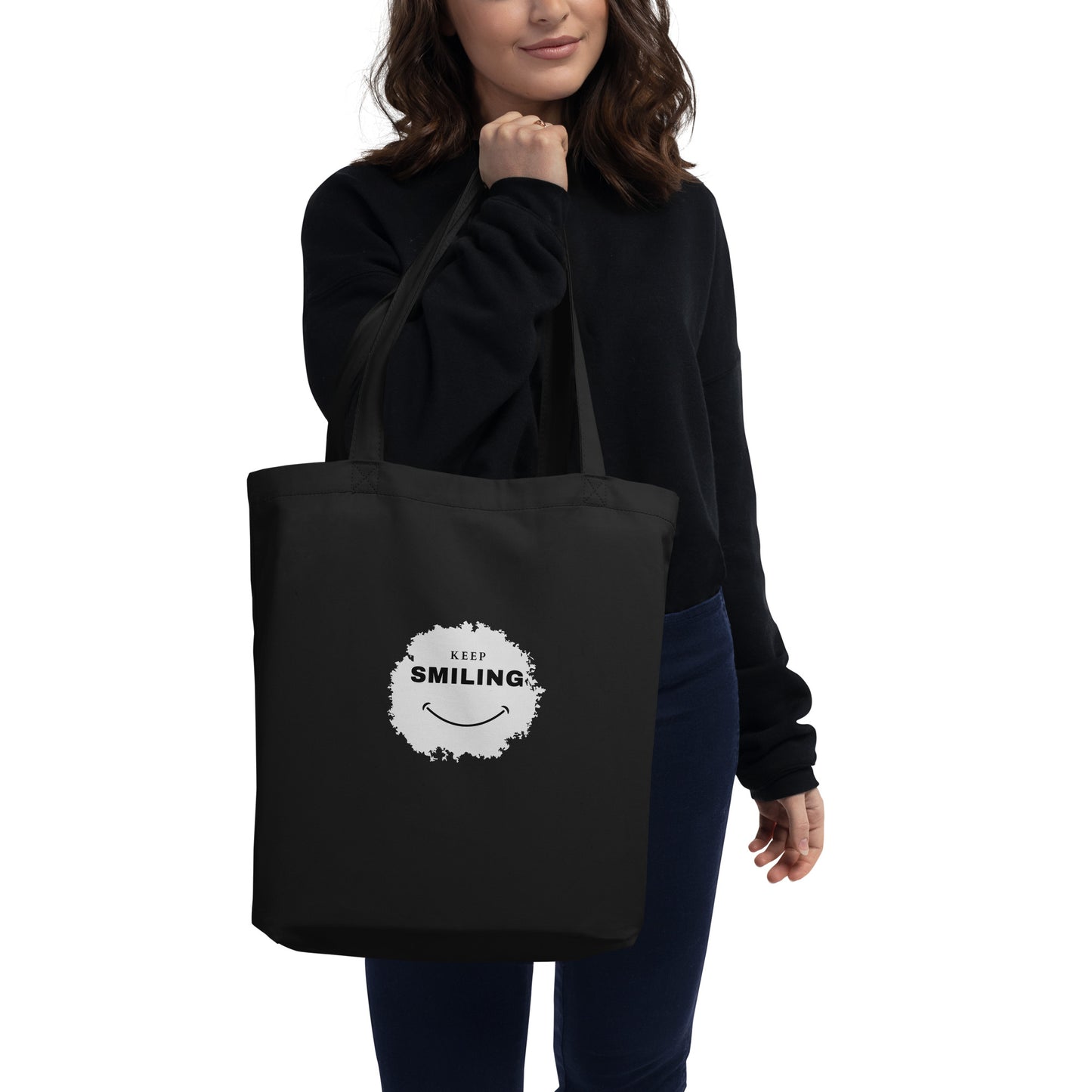 Eco Tote Bag-Keep Smiling