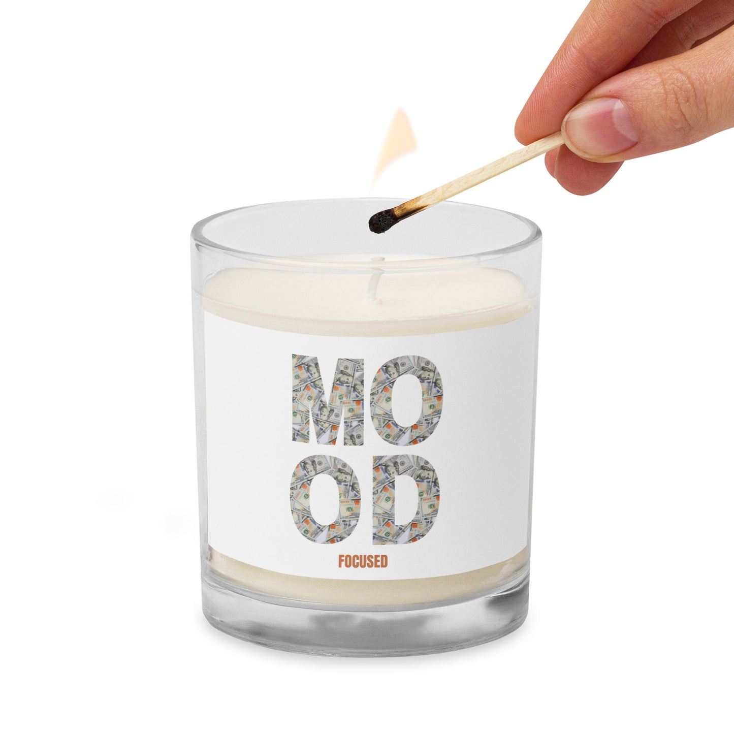 Glass Jar Soy Wax Candle-MOOD:FOCUSED