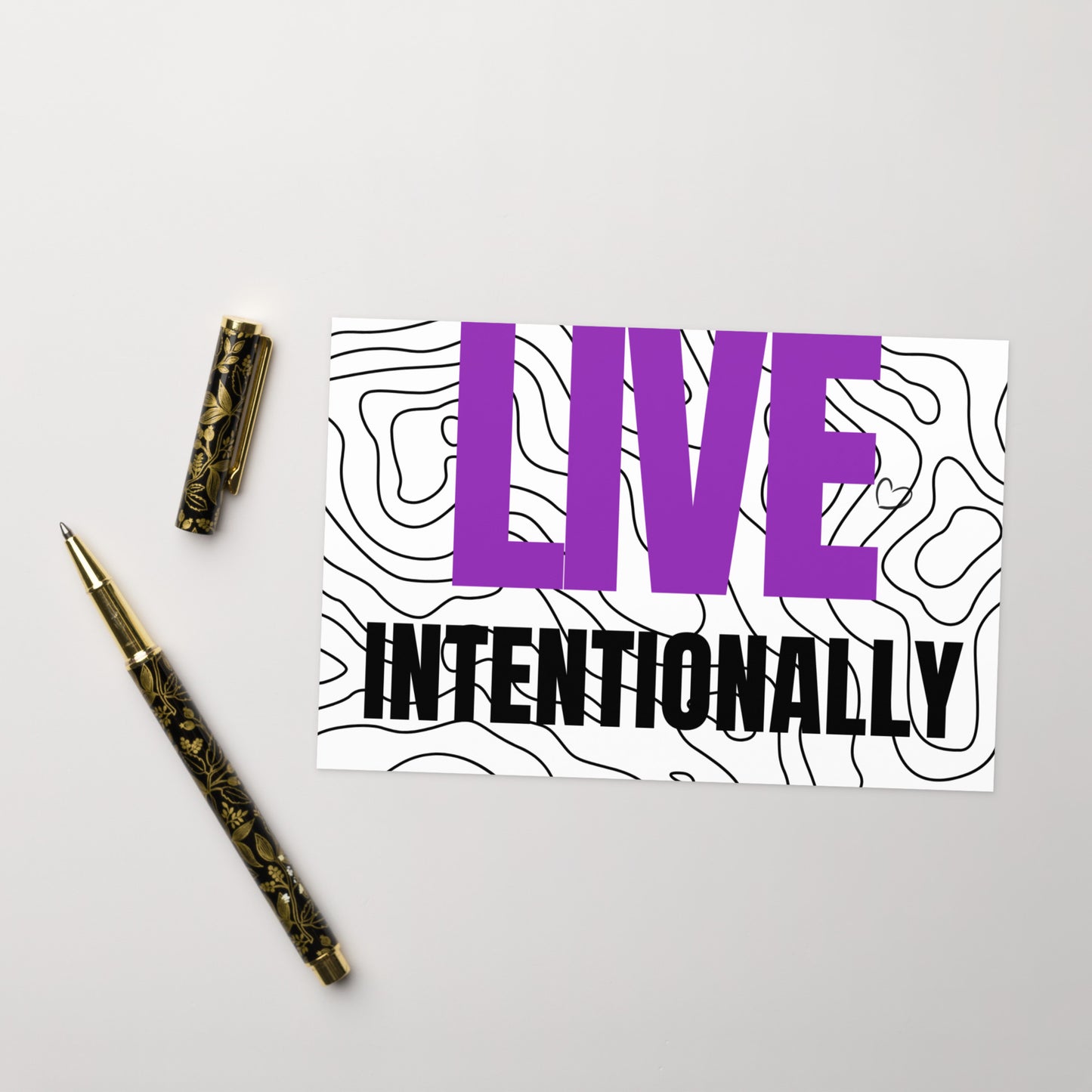 Greeting Card-LIVE INTENTIONALLY