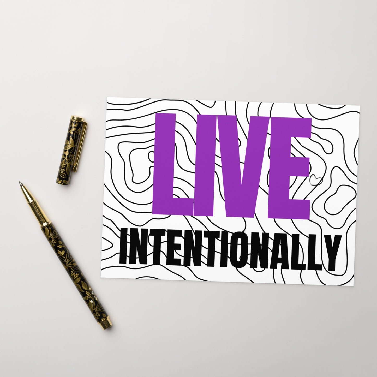 Greeting Card-LIVE INTENTIONALLY