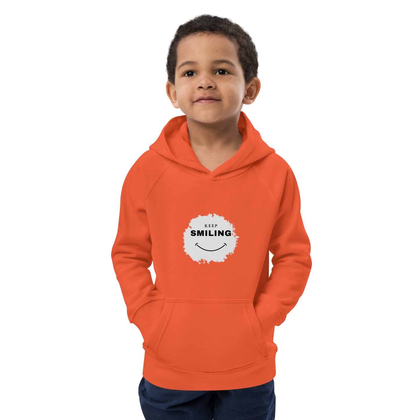 Kids Eco Hoodie-KEEP SMILING