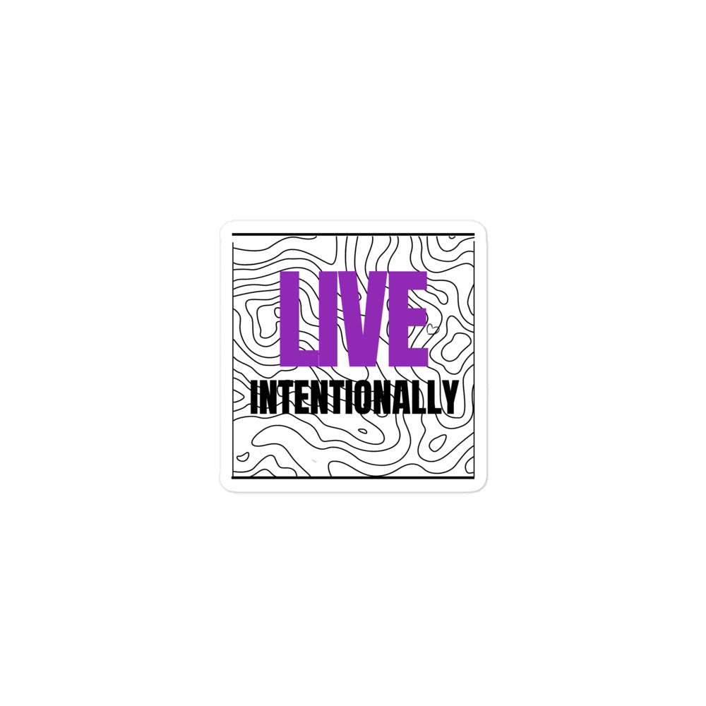 Bubble-free stickers-LIVE INTENTIONALLY