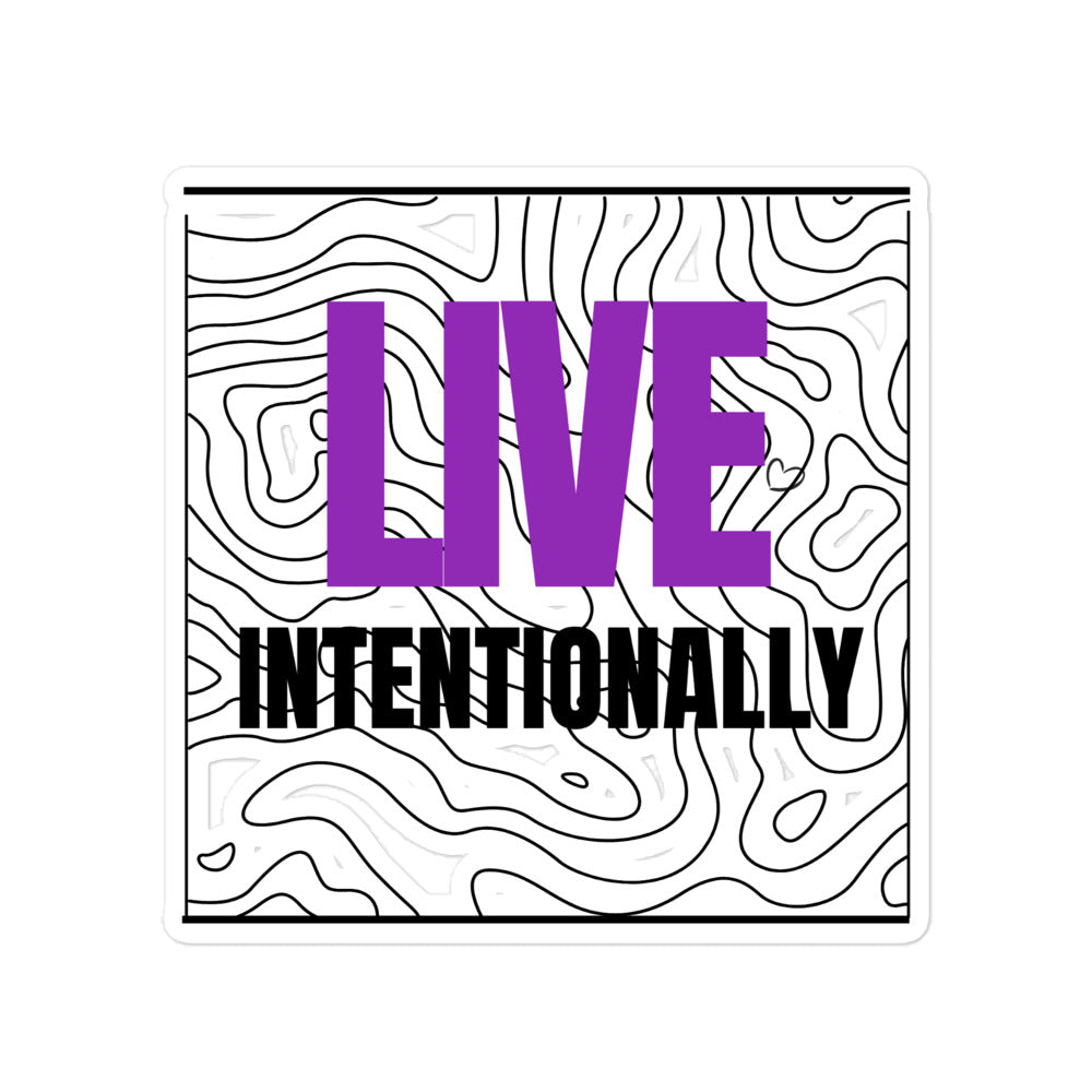 Bubble-free stickers-LIVE INTENTIONALLY