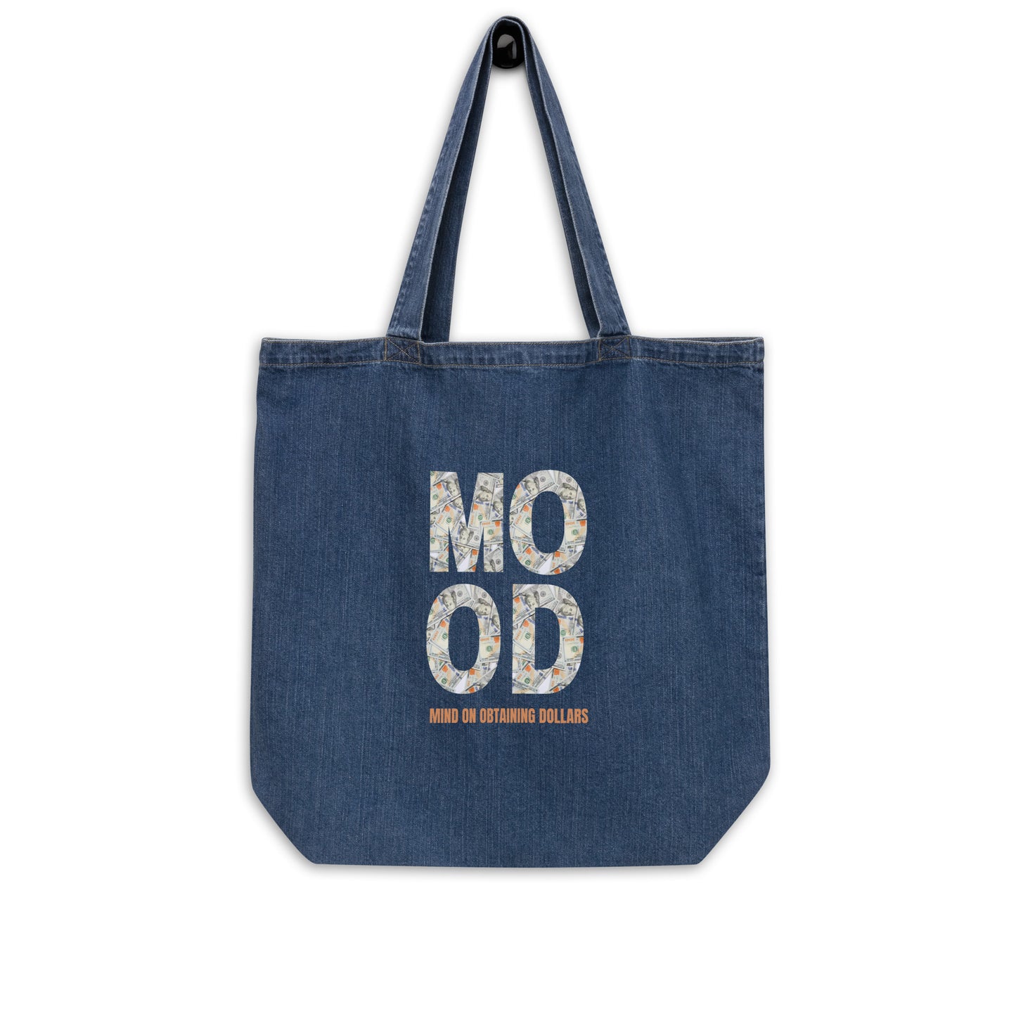 Organic Denim Tote Bag-MOOD:FOCUSED