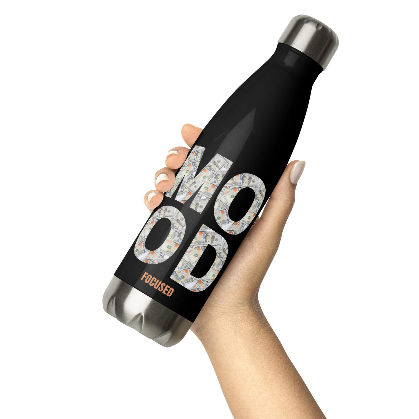 Stainless Steel Water Bottle-MOOD:FOCUSED