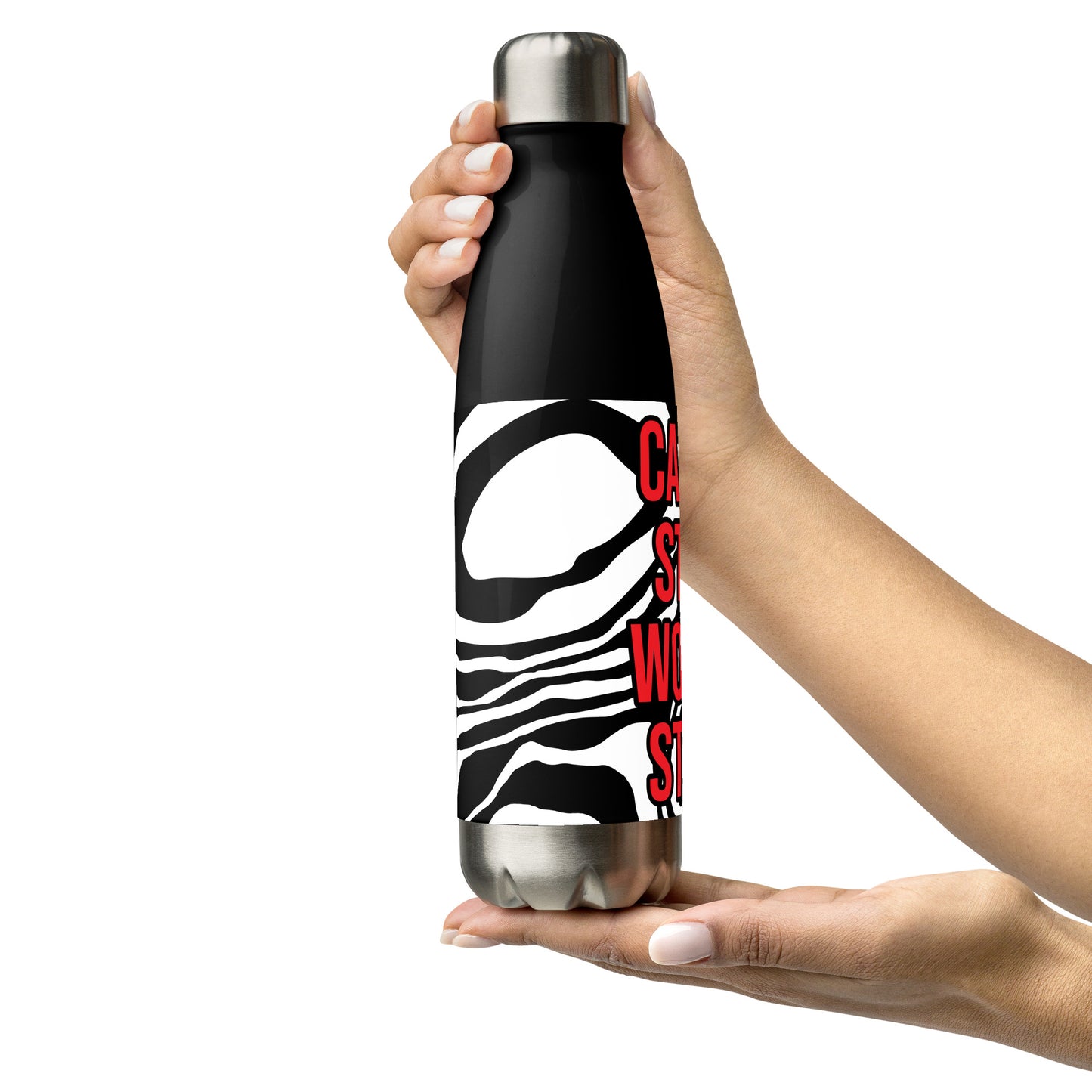 Stainless Steel Water Bottle-CAN'T STOP WON'T STOP! (RED)