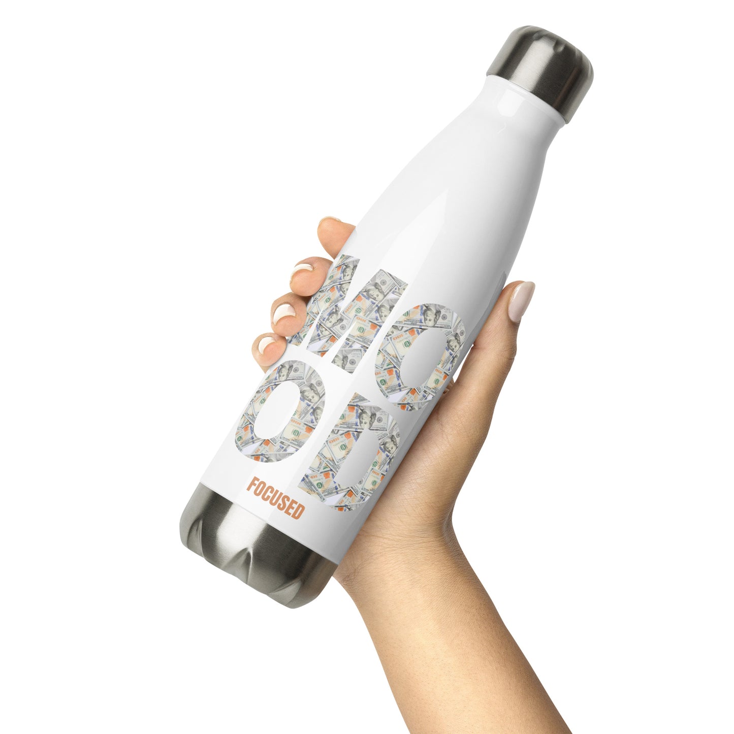 Stainless Steel Water Bottle-MOOD:FOCUSED