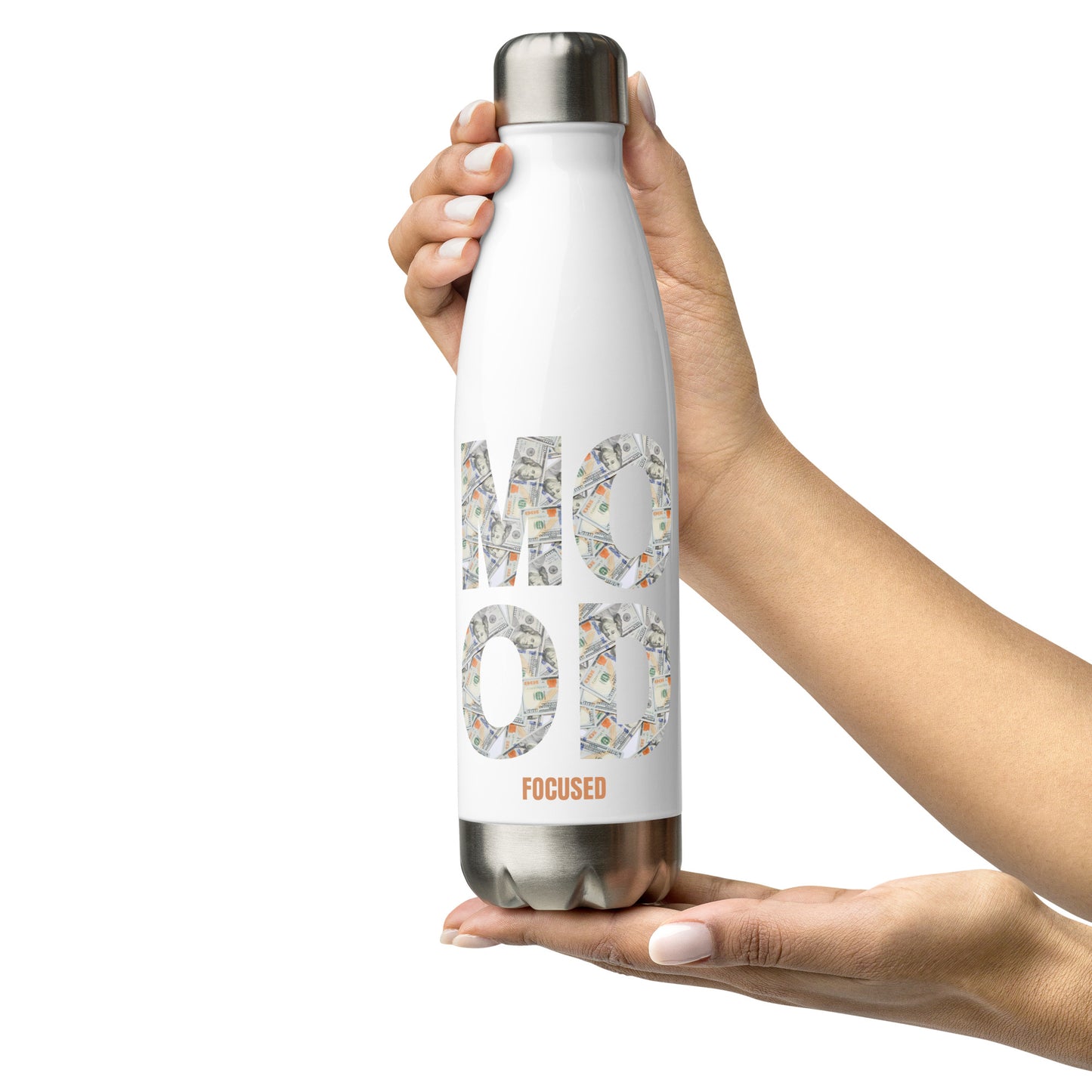 Stainless Steel Water Bottle-MOOD:FOCUSED