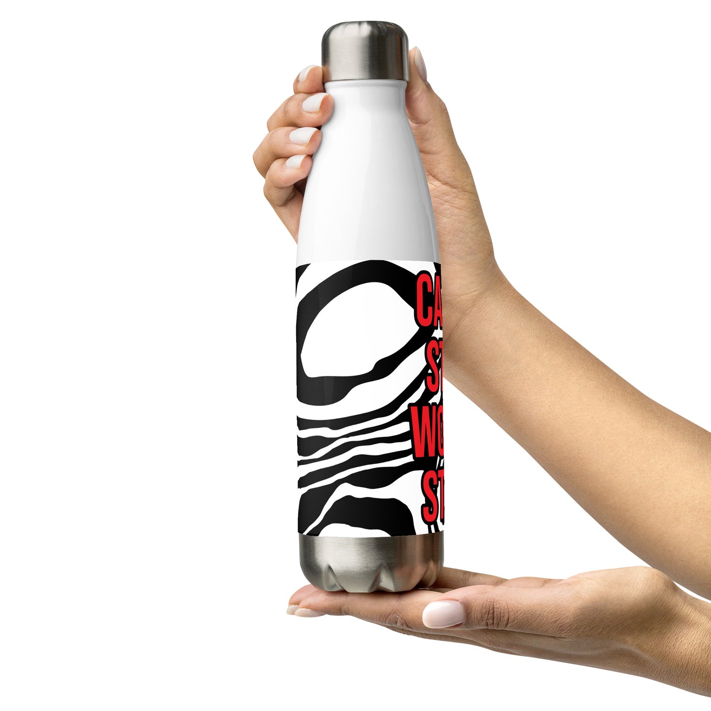 Stainless Steel Water Bottle-CAN'T STOP WON'T STOP! (RED)