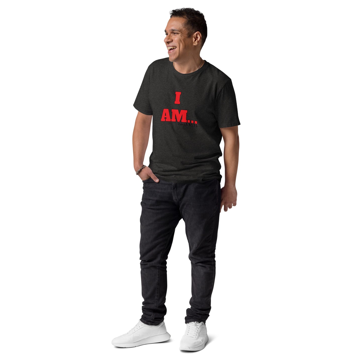 Unisex Organic Cotton T-Shirt-I AM...and I WAS...with scriptures