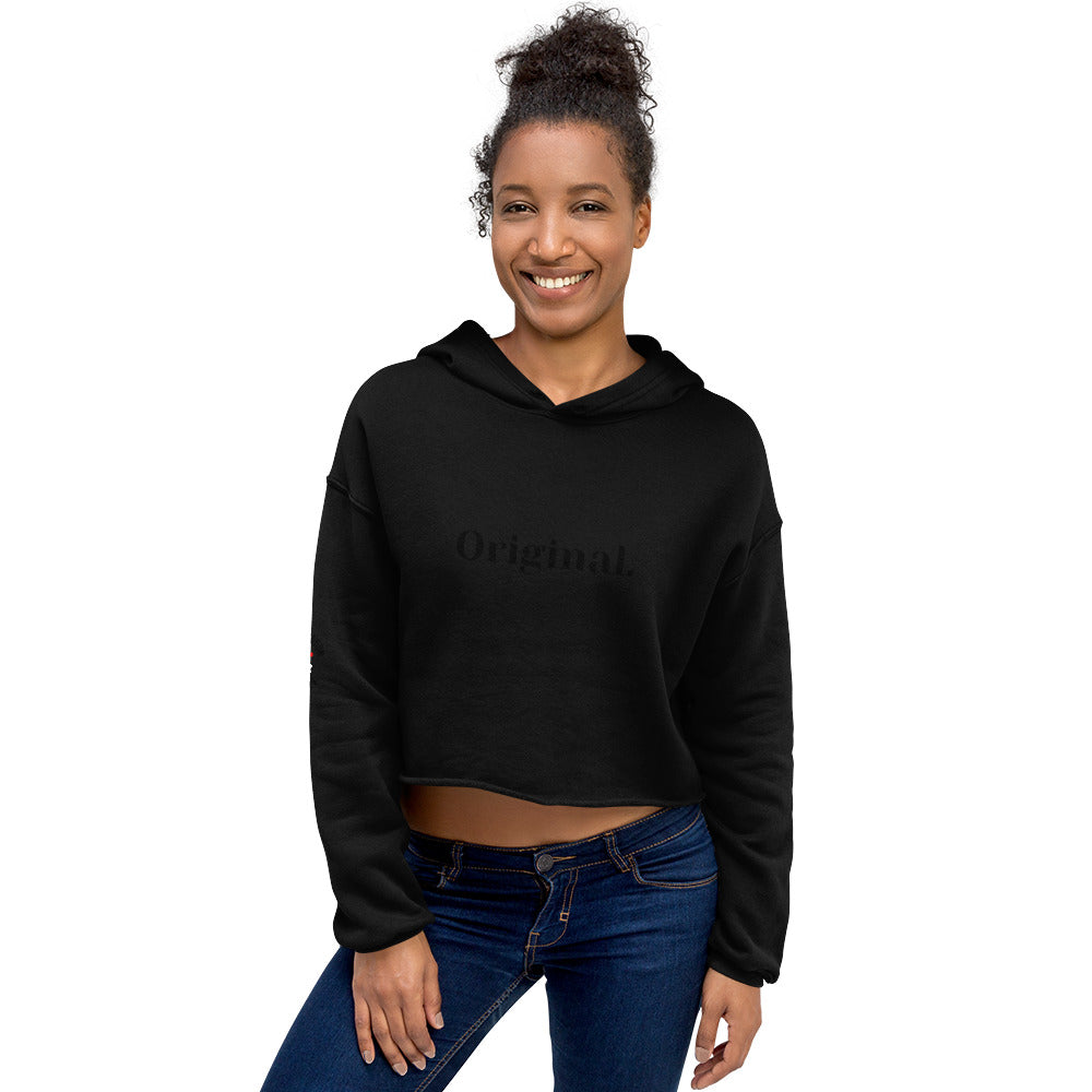 Crop Hoodie-Original (Black Font) Conversation Pieces