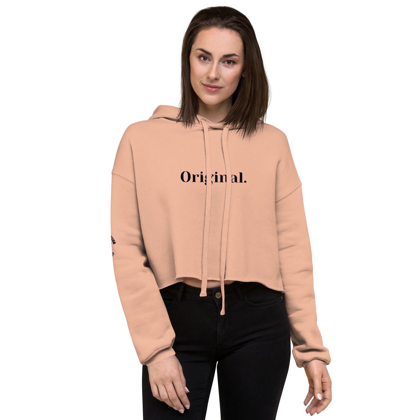 Crop Hoodie-Original (Black Font) Conversation Pieces