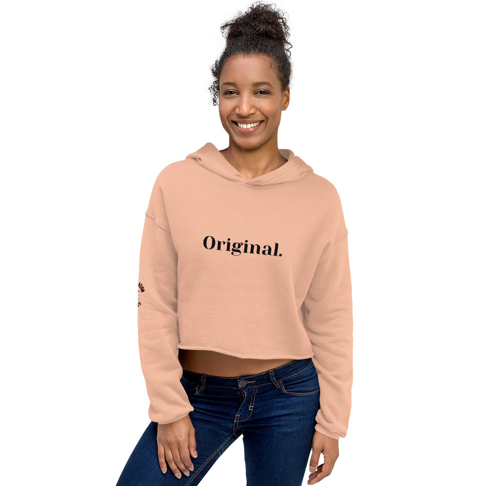 Crop Hoodie-Original (Black Font) Conversation Pieces