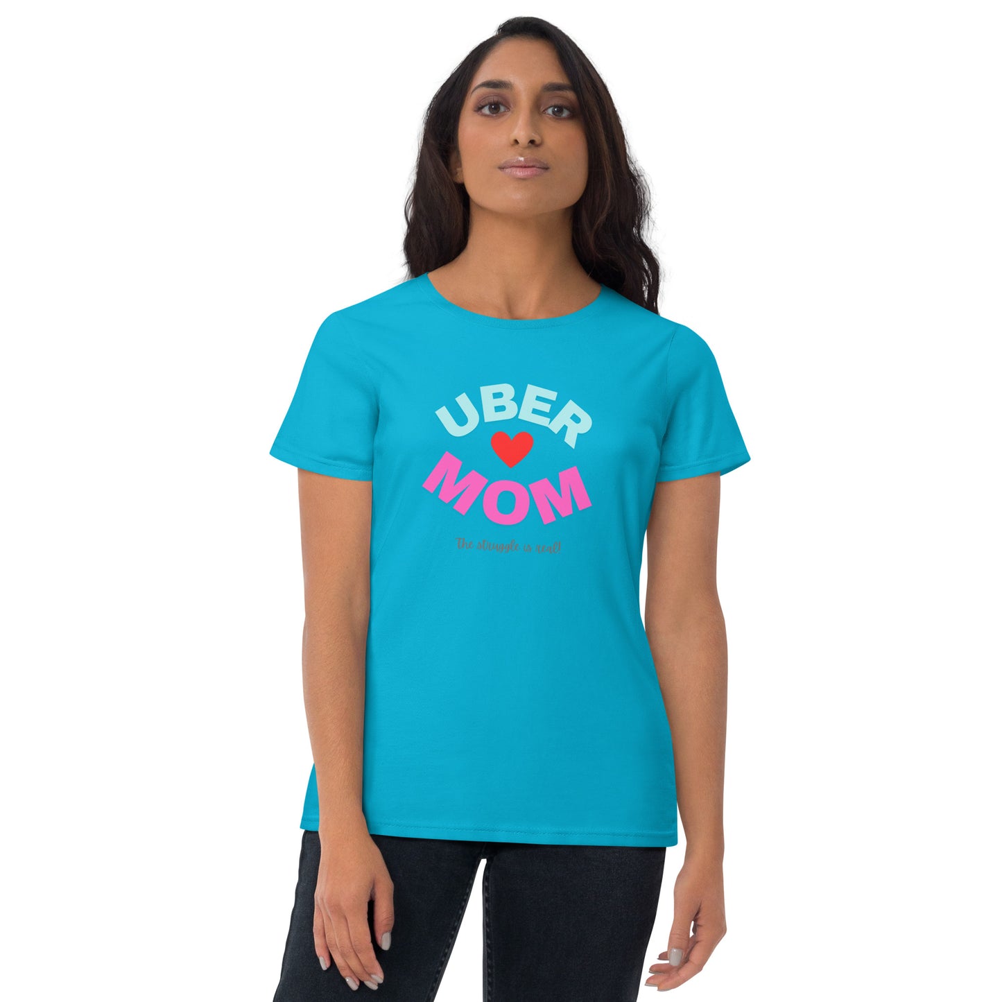 Women's Short Sleeve T-Shirt-UBER MOM