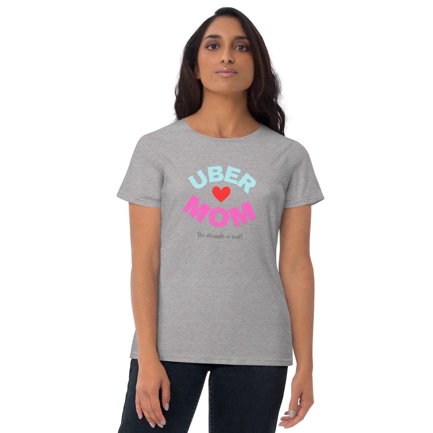 Women's Short Sleeve T-Shirt-UBER MOM