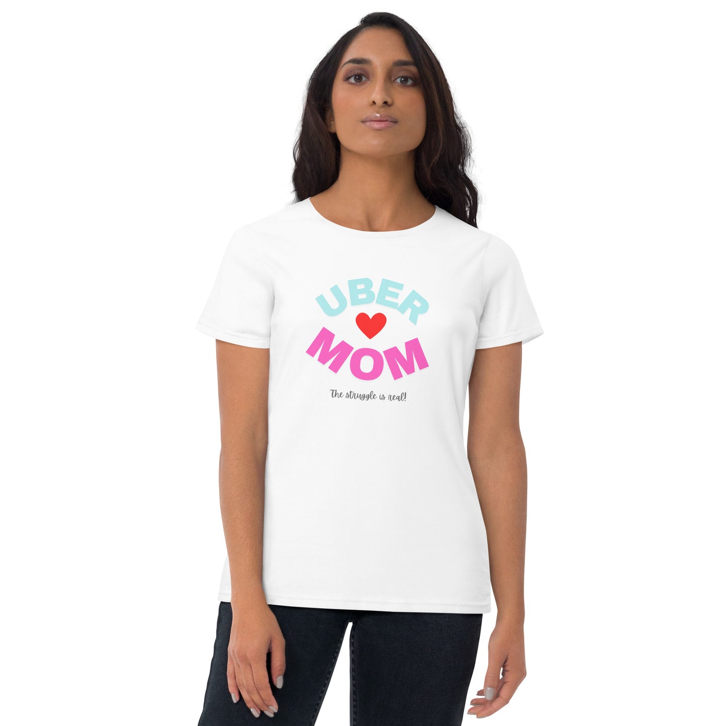 Women's Short Sleeve T-Shirt-UBER MOM