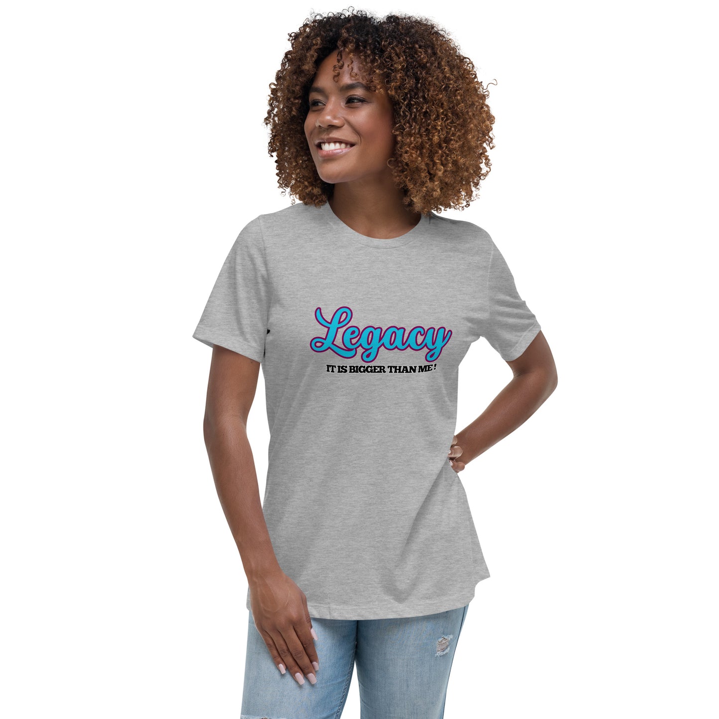 Women's Relaxed T-Shirt-LEGACY (BLUE)