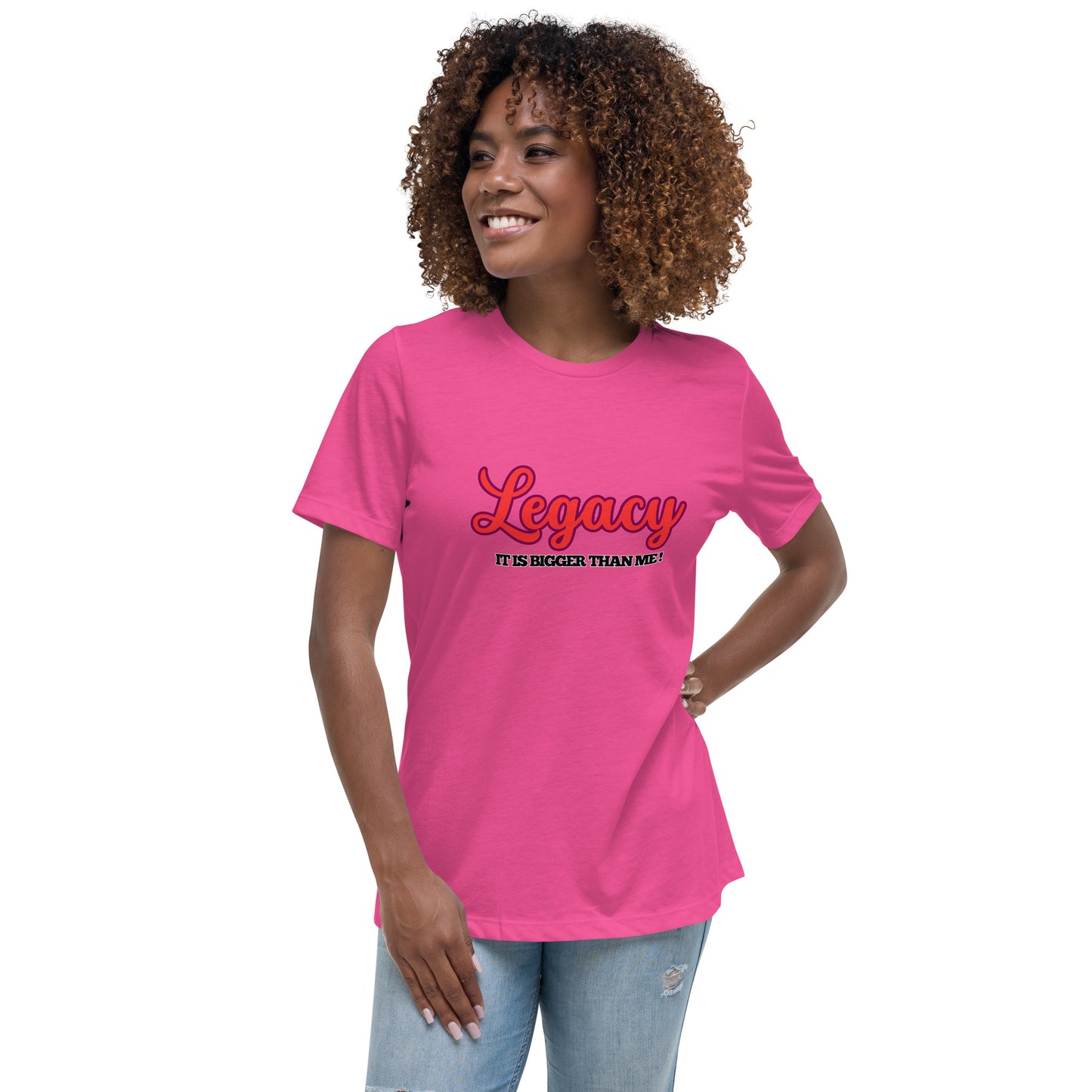 Women's Relaxed T-Shirt-LEGACY (RED)