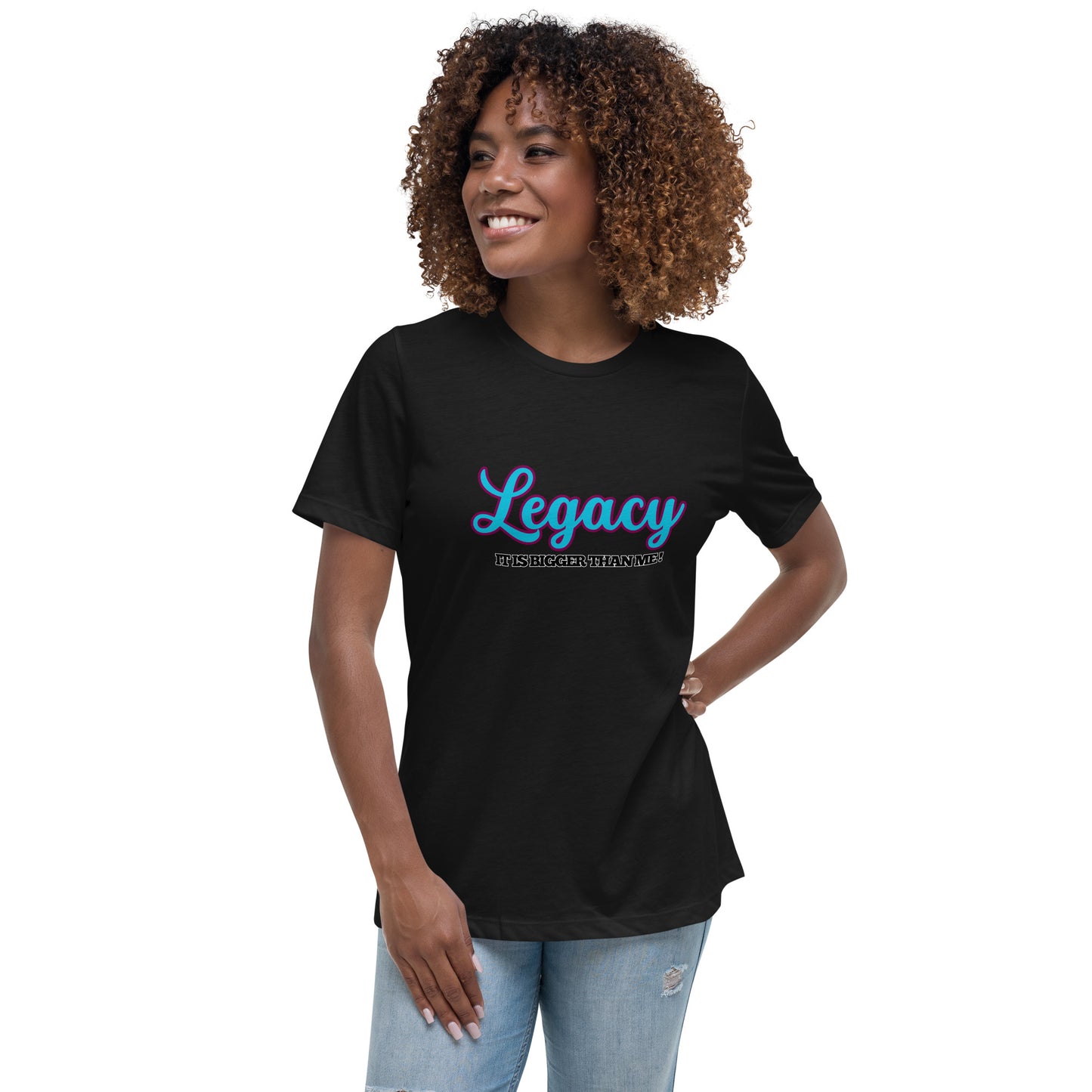 Women's Relaxed T-Shirt-LEGACY (BLUE)