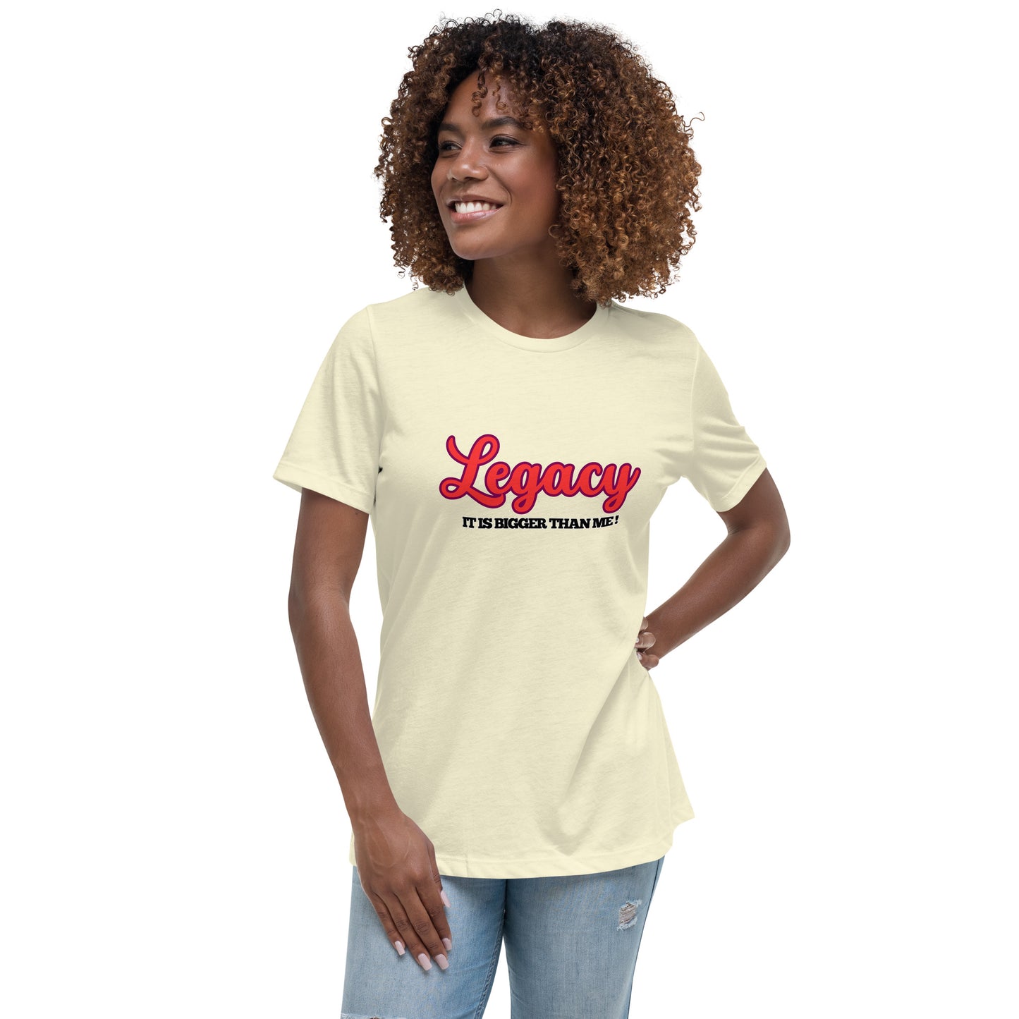 Women's Relaxed T-Shirt-LEGACY (RED)