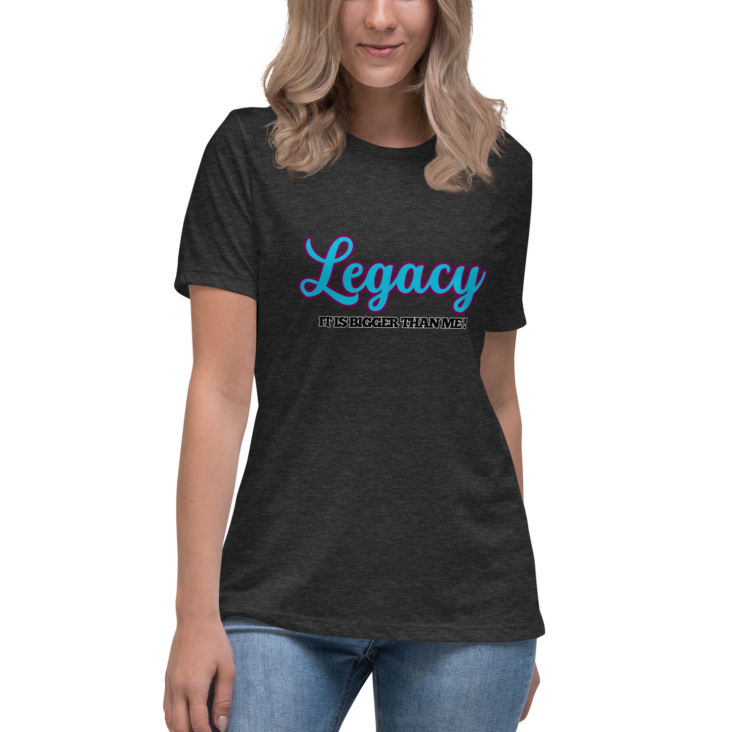 Women's Relaxed T-Shirt-LEGACY (BLUE)