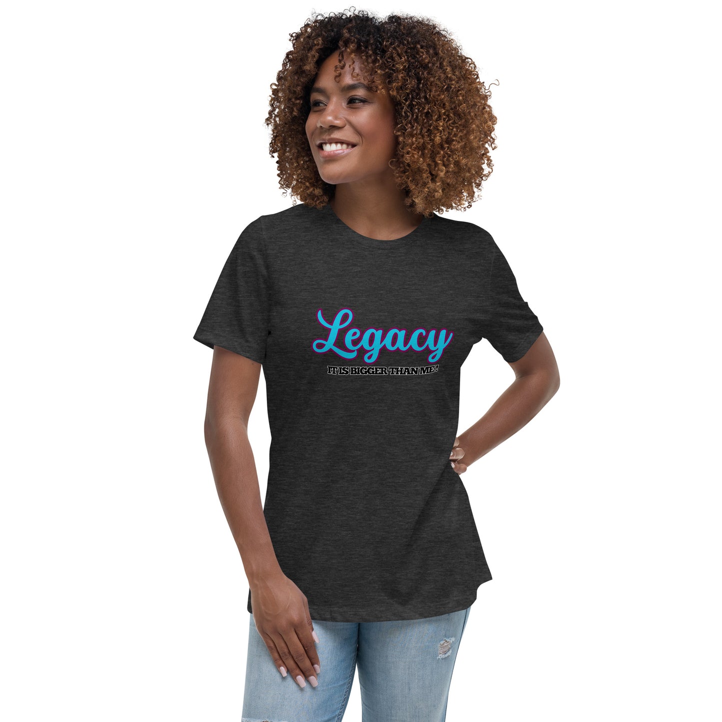 Women's Relaxed T-Shirt-LEGACY (BLUE)