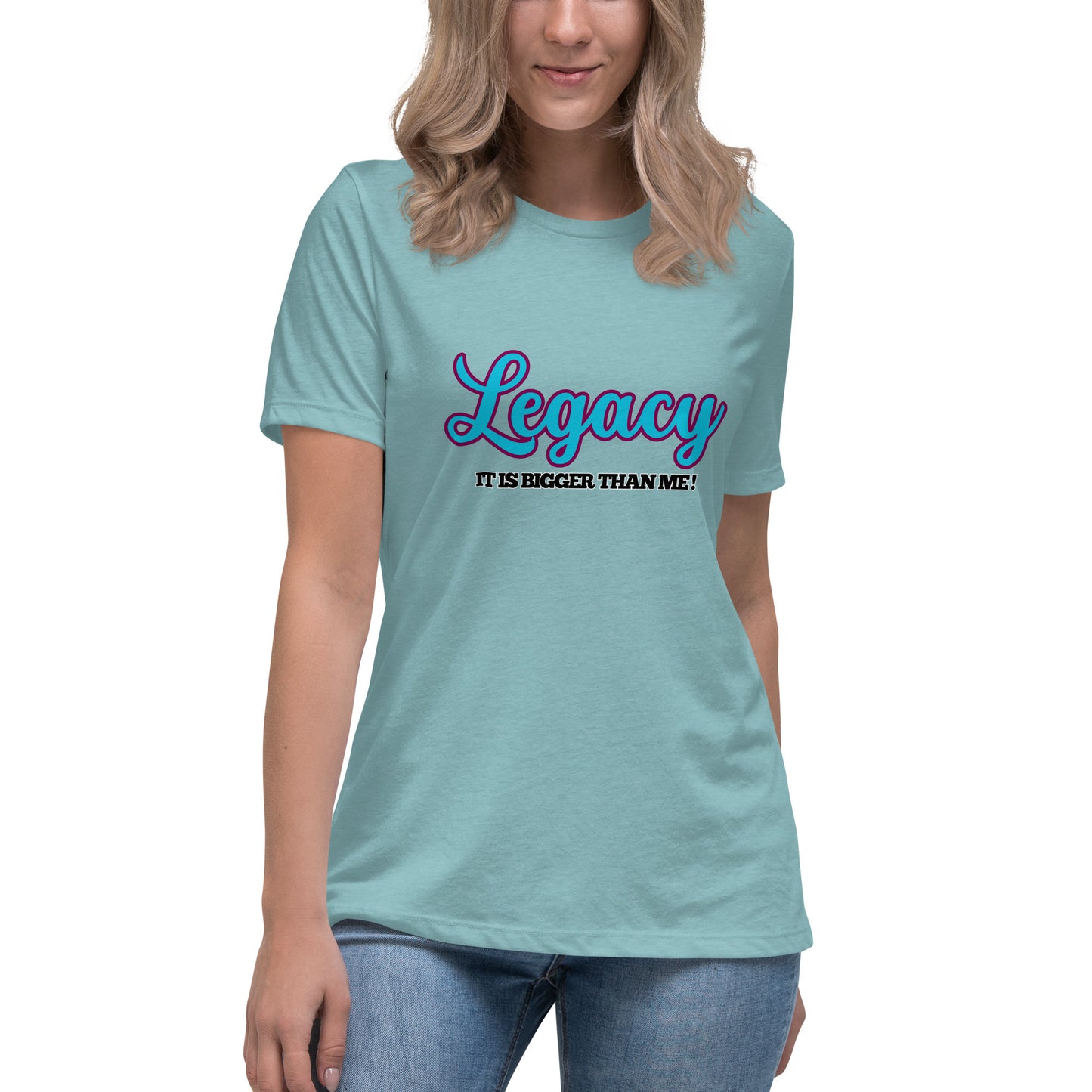 Women's Relaxed T-Shirt-LEGACY (BLUE)