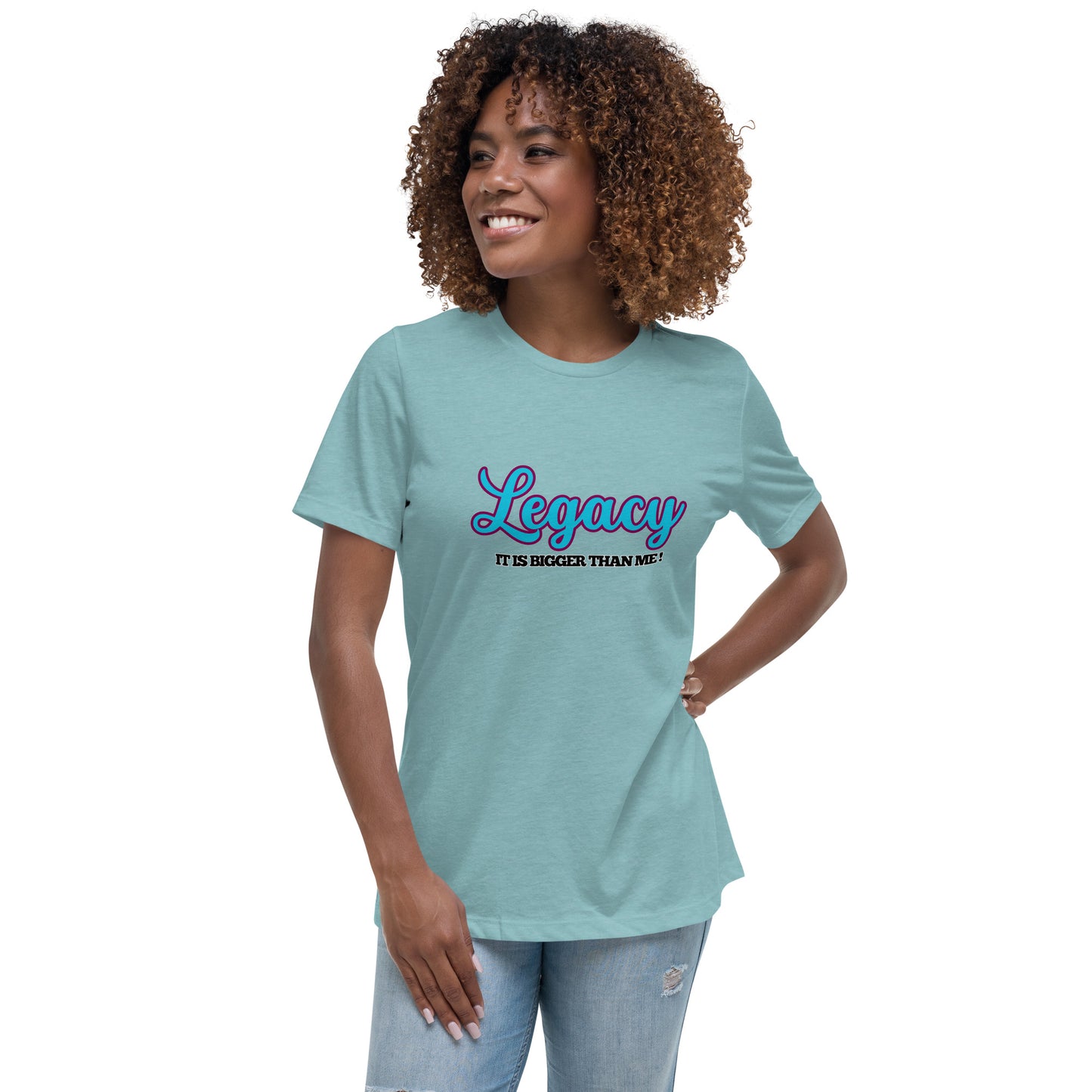 Women's Relaxed T-Shirt-LEGACY (BLUE)