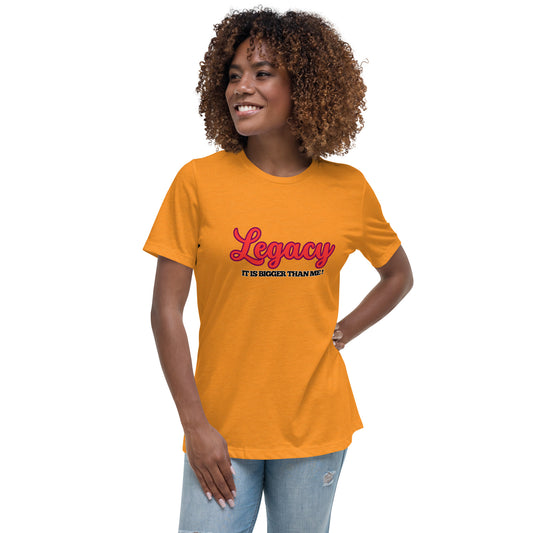 Women's Relaxed T-Shirt-LEGACY (RED)