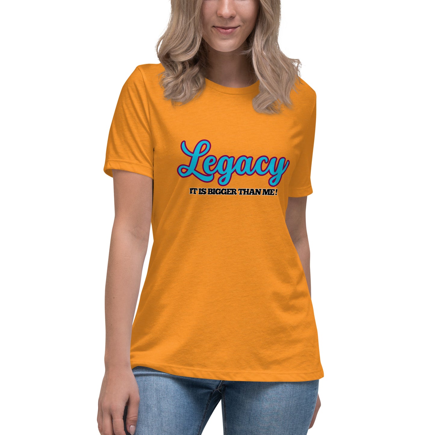 Women's Relaxed T-Shirt-LEGACY (BLUE)