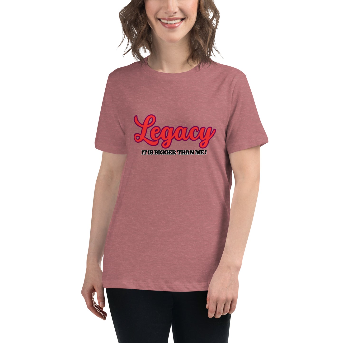 Women's Relaxed T-Shirt-LEGACY (RED)