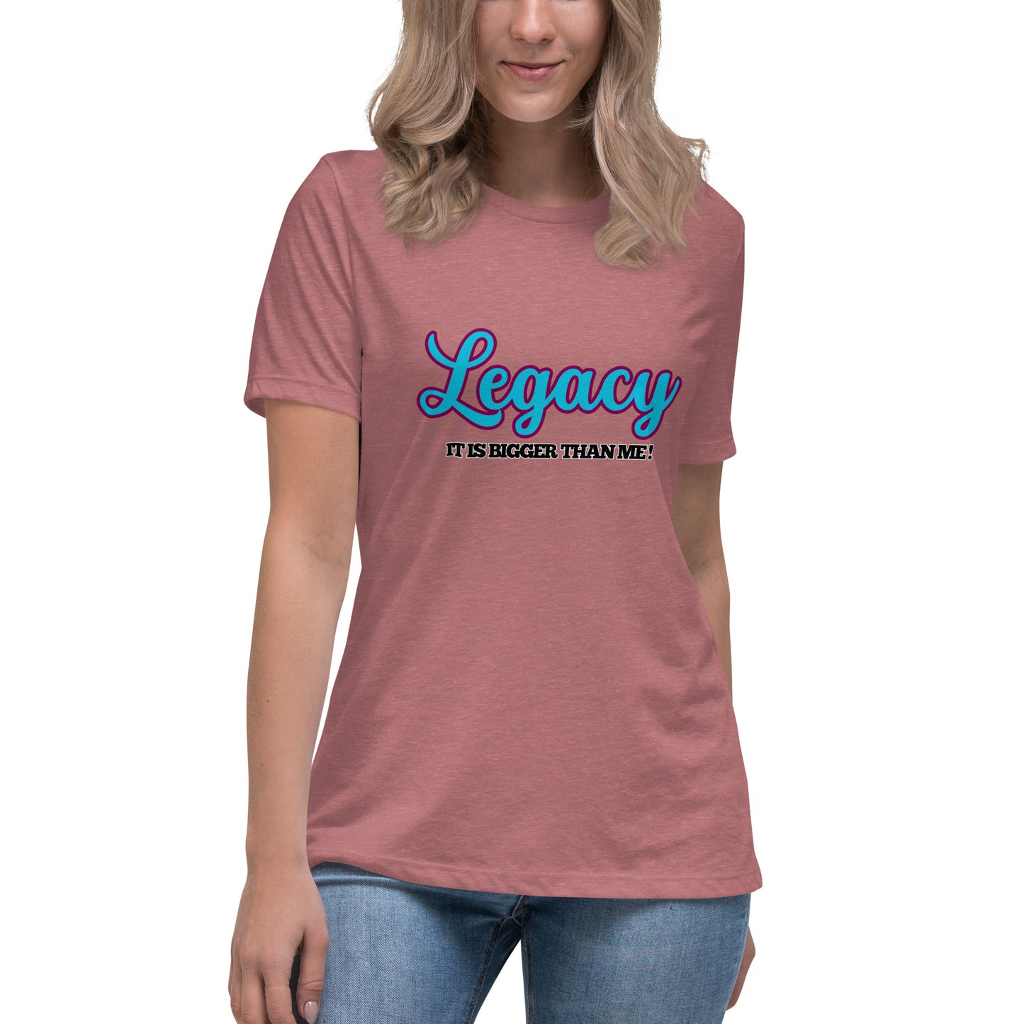 Women's Relaxed T-Shirt-LEGACY (BLUE)