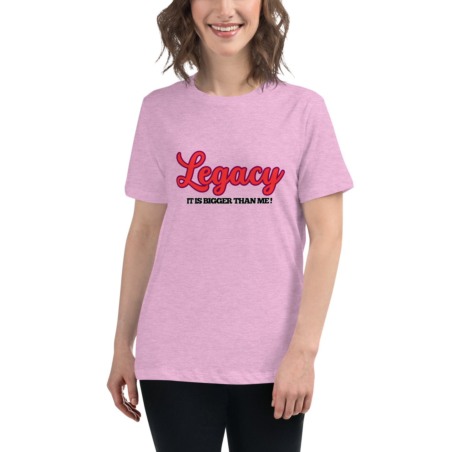 Women's Relaxed T-Shirt-LEGACY (RED)