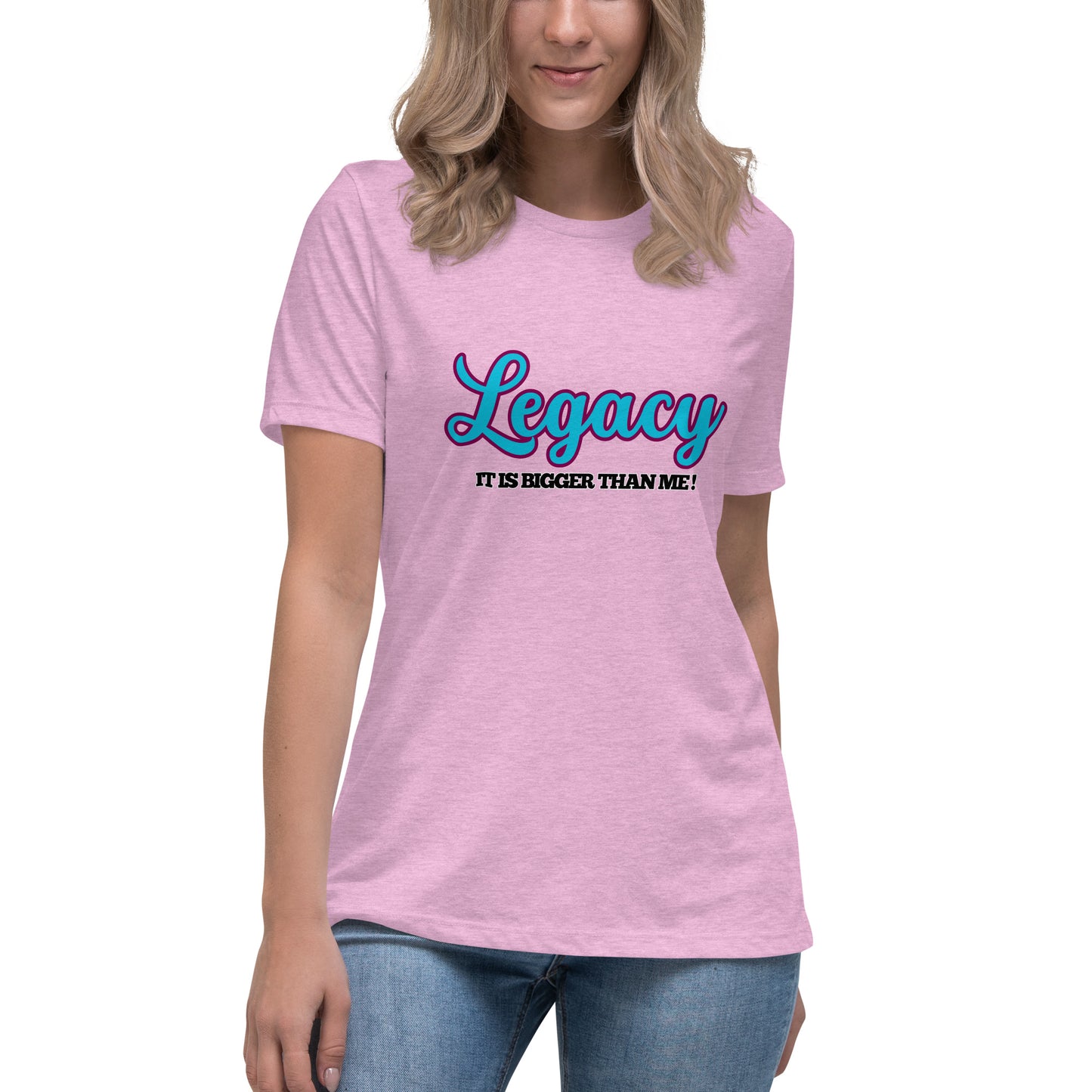 Women's Relaxed T-Shirt-LEGACY (BLUE)