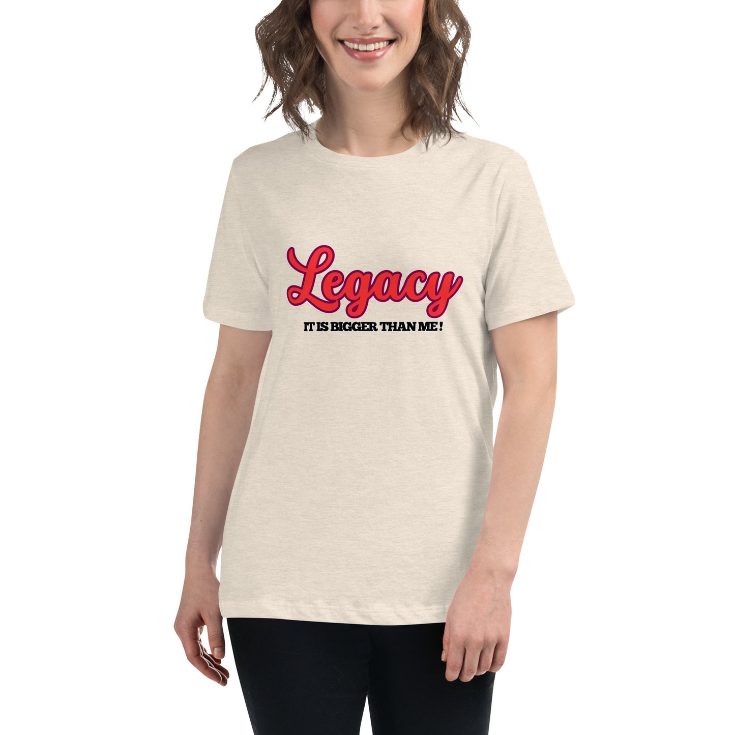 Women's Relaxed T-Shirt-LEGACY (RED)