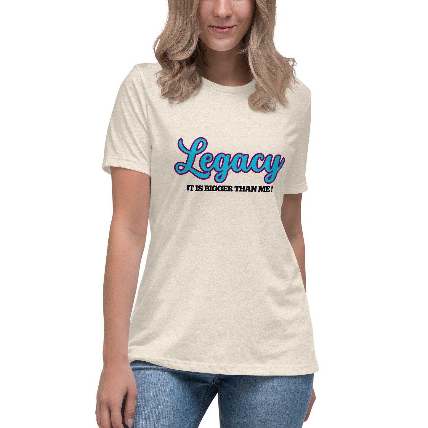 Women's Relaxed T-Shirt-LEGACY (BLUE)